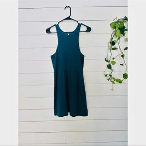 Free People Green Paisley Fit And Flare Skater Dress